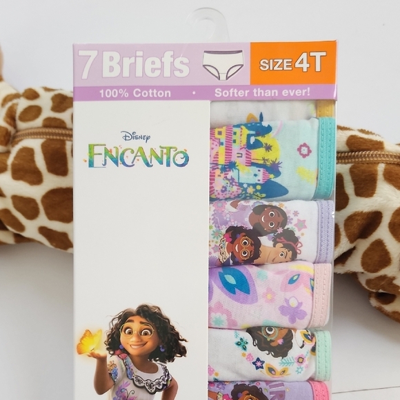 NWT, Disney Encanto Girl 7-Pack Briefs, Underwear Multicolor Comfy Soft, sz 4T - Picture 9 of 14